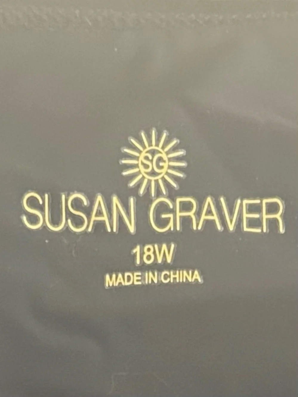 New Susan Graver Soleil V-Neck Color Blocked Swim Dress Black size 18W